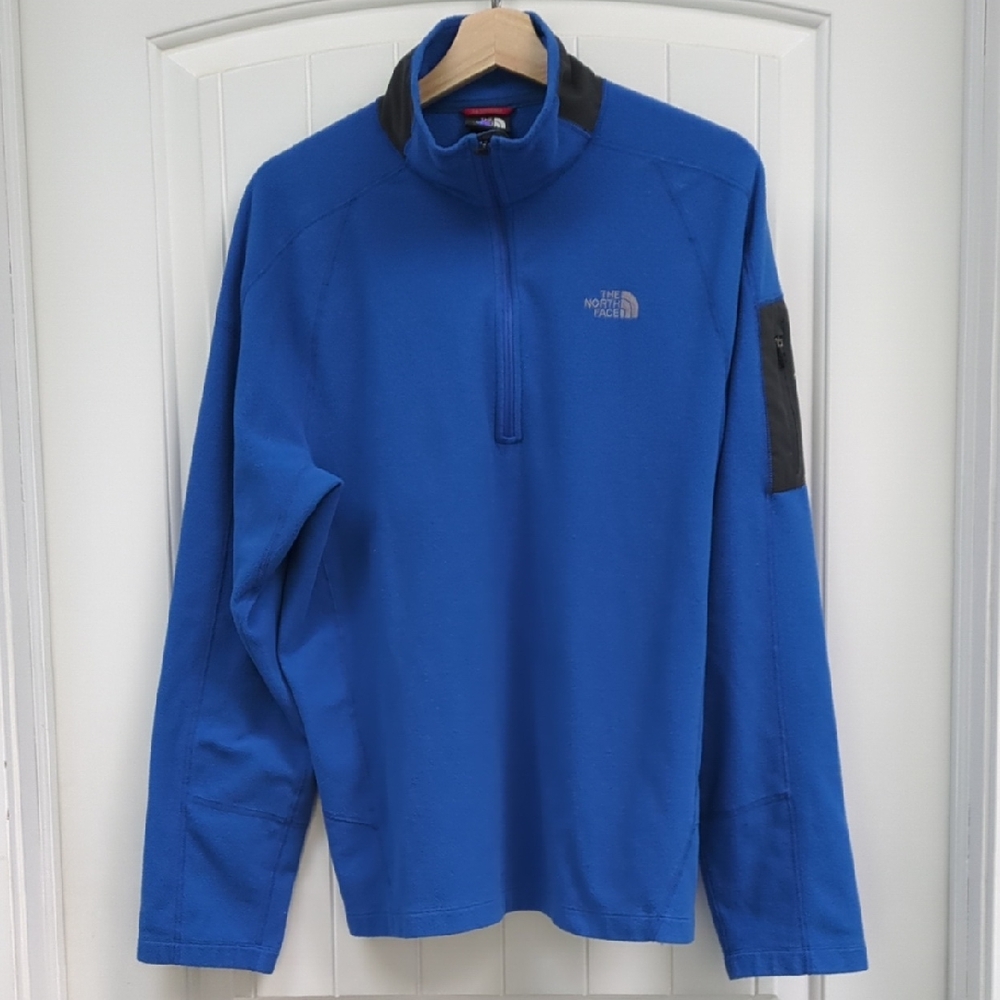 The North Face Men's Blue Pullover 1/4 zip Jacket